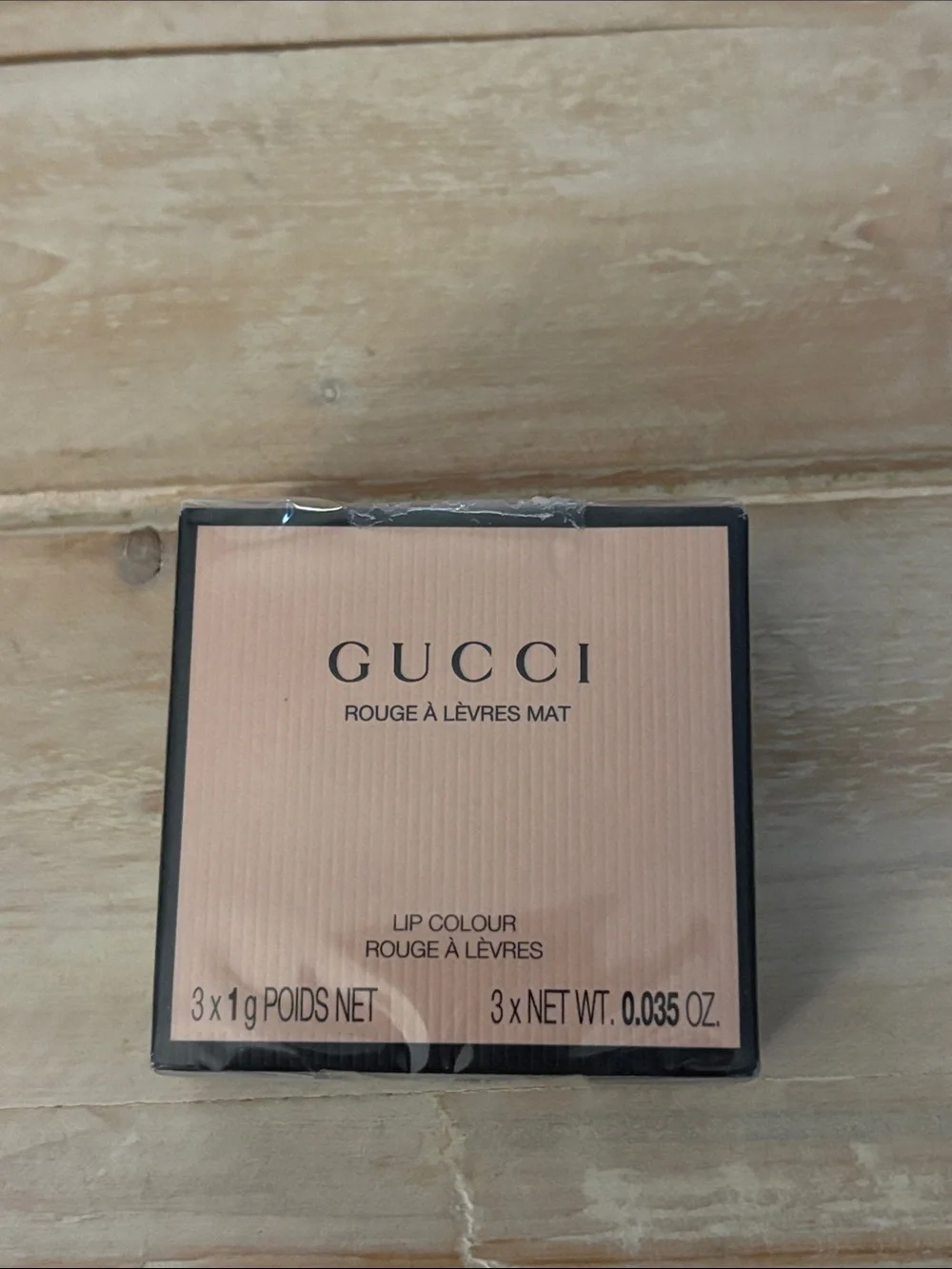 Gucci 3-piece mini matte lipstick gift set. (705)
